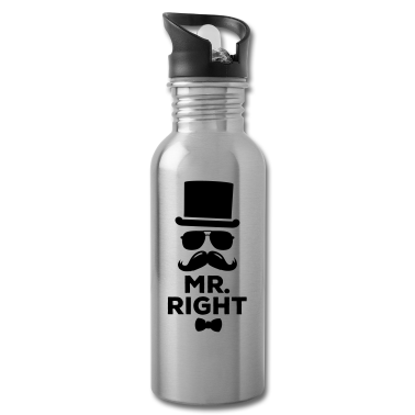 Partner Trinkflasche - Lustige paarweise Mr. Right und Mrs. Right