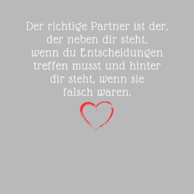 Motiv Der richtige Partner ist der, der hinter dir steht