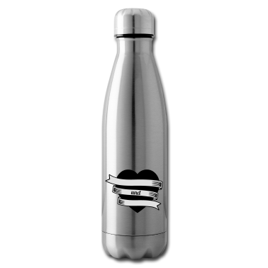 Partner Trinkflasche - Partner-Herz einfarbig