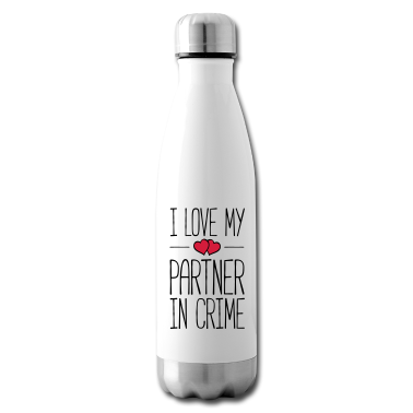 Partner Trinkflasche - i love partner crime