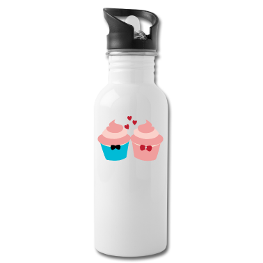 Partner Trinkflasche - Cupcake Partnerlook Valentinstag Geschenk Partner