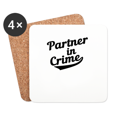 Partner Untersetzer - Partner in Crime Liebe Partner Freundin Geschenk