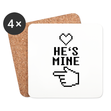 Partner Untersetzer - He's Mine 8-Bit