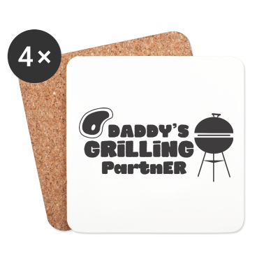 Partner Untersetzer - Daddy es grilling partner