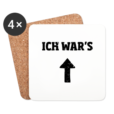 Partner Untersetzer - Ich wars Partner Shirt