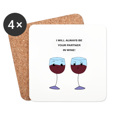 Partner Untersetzer - Partner Wine für Pärchen Partner oder Best Friend