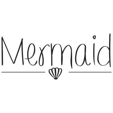 Motiv Mermaid schwarz