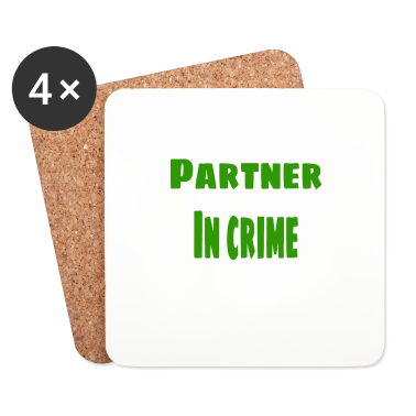 Partner Untersetzer - Partner im Verbrechensgrün