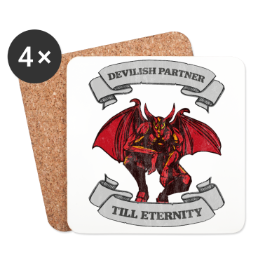 Partner Untersetzer - Dämonen Partner Halloween
