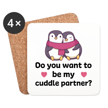 Partner Untersetzer - Cuddle Partner Liebe Partner Kuscheln Winterzeit
