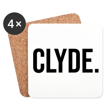 Partner Untersetzer - Partnerlook Partner Clyde - schwarz