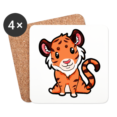 Partner Untersetzer - Tigerpaar für Partner - Männlich