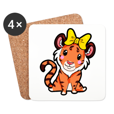 Partner Untersetzer - Tigerpaar für Partner - Weiblich