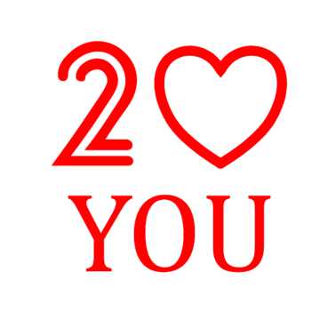 Motiv Zum 20. Geburtstag für den Partner