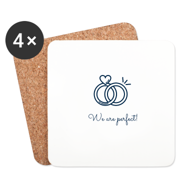 Partner Untersetzer - Wir sind Perfekt! Partner Geschenk Geschenkidee