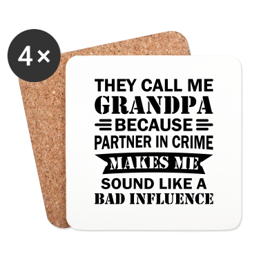 Partner Untersetzer - Grandpa Partner In Crime