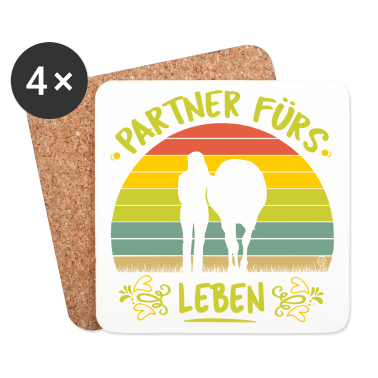 Partner Untersetzer - Partner fürs Leben- mein Pferd und ich