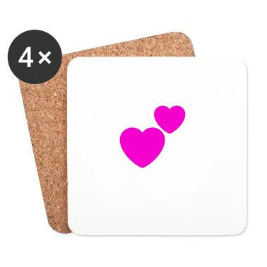 Partner Untersetzer - Herz Doppelherz Liebe Geschenk Partner