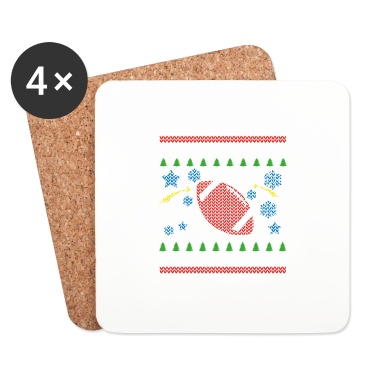 Partner Untersetzer - christmas weihnachten geschenk partner FOOTBALL