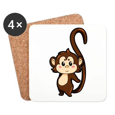 Partner Untersetzer - Affenpaar für Partner - Männlich