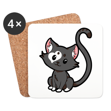 Partner Untersetzer - Katzenpaar für Partner - Männlich