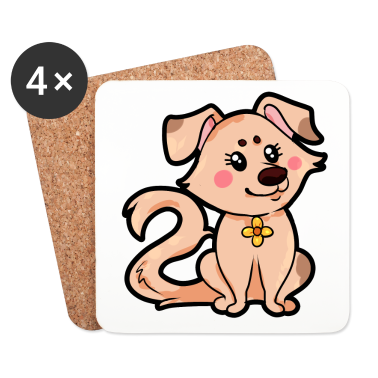 Partner Untersetzer - Hundepaar für Partner - Weiblich