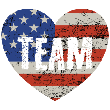 Motiv Amerika Team Herz Partner Geschenk