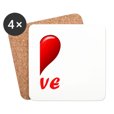 Partner Untersetzer - Herz Partner Rechts