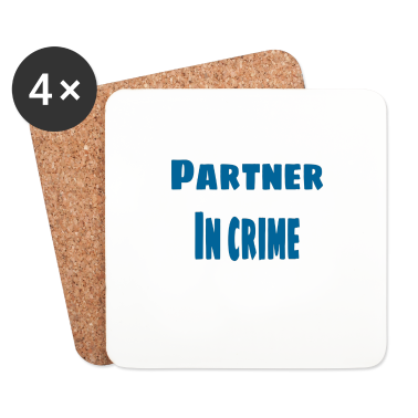 Partner Untersetzer - Partner in Verbrechen blau