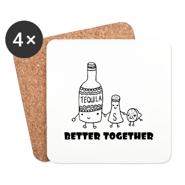 Partner Untersetzer - Liebe Freundschaft Partner