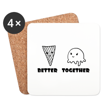 Partner Untersetzer - Liebe Freundschaft Partner