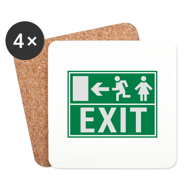 Partner Untersetzer - EXIT (NOTAUSGANG)