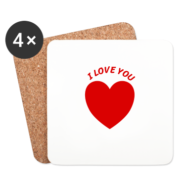 Partner Untersetzer - Herz Liebe Love Beziehung Partner Romantik