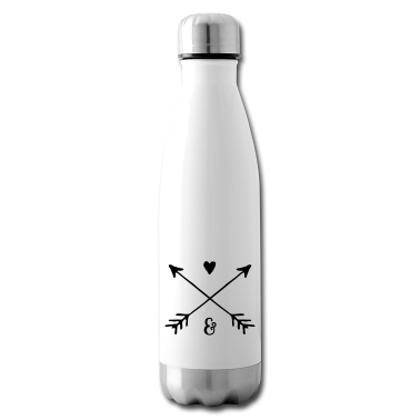 Partner Untersetzer - Partner-Wappen / Pfeile & Herz / personalisiert