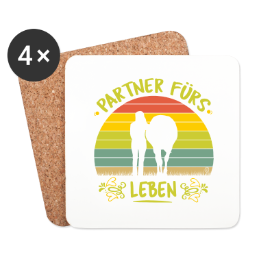 Partner Untersetzer - Partner fürs Leben - Pferd Reiter