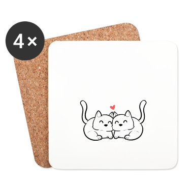 Partner Untersetzer - Mit dir kuscheln süße Partner Geschenk