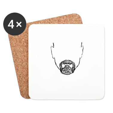 Partner Untersetzer - Lustig Bart Partner Ehemann Vollbart