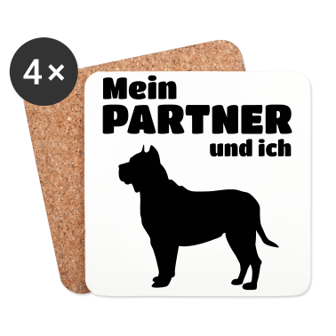 Partner Untersetzer - Hundehalter Hundebesitzer Hund Partner Gassi Runde