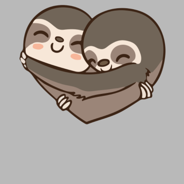 Motiv Sloth - Faultier - Paar - Geschenk - Partner