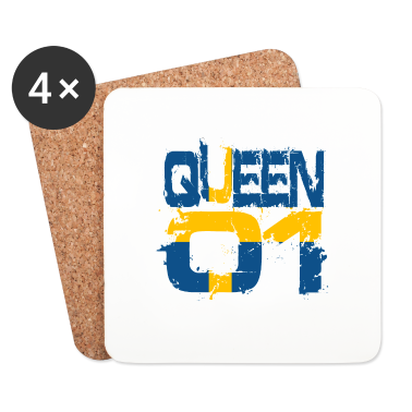 Partner Untersetzer - Geschenk Queen 01 Land Partner Schweden