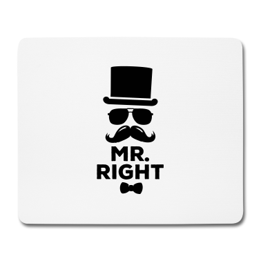 Partner Mousepad - Lustige paarweise Mr. Right und Mrs. Right