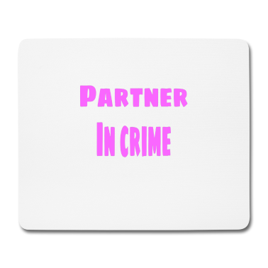 Partner Mousepad - Partner in Verbrechensrosa