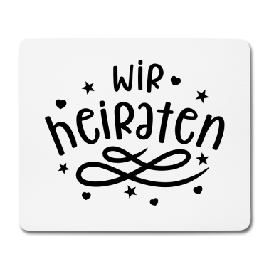 Partner Mousepad - Wir heiraten - Gemeinsamer Junggesellenabschied