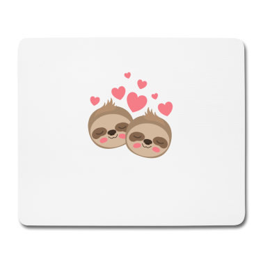 Partner Mousepad - Faultier Liebe Geschenkidee Partner