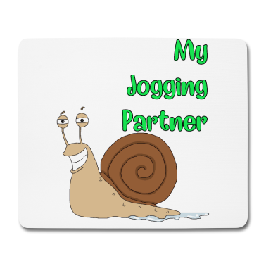 Partner Mousepad - Joggen Schnecke Partner Geschenk Shirt