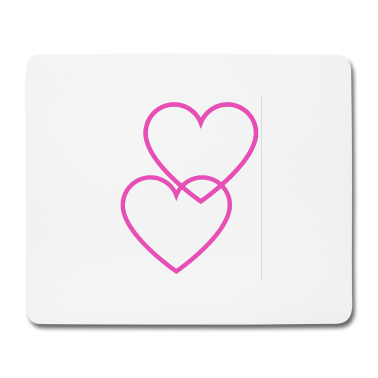 Partner Mousepad - Herzchen Doppelherz Herzschlag Liebe Partner