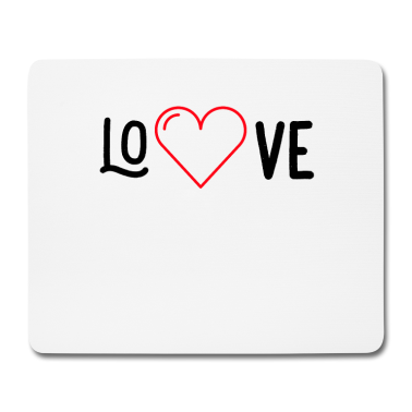 Partner Mousepad - Liebe Schriftzug Herz Partner Geschenk