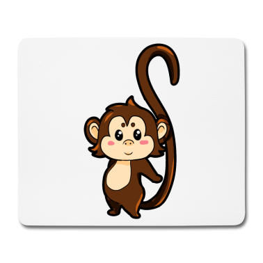 Partner Mousepad - Affenpaar für Partner - Männlich