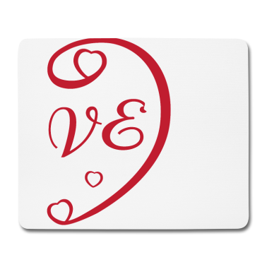 Partner Mousepad - Valentinstag Partner Shirt RECHTS