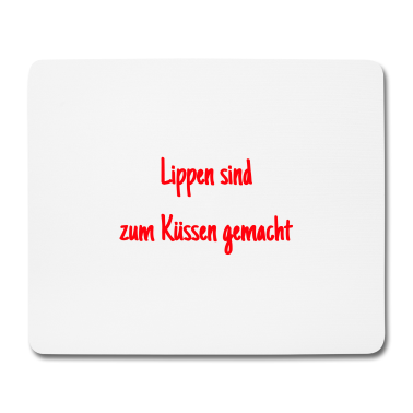 Partner Mousepad - Lippen küssen Liebe Beziehung Partner